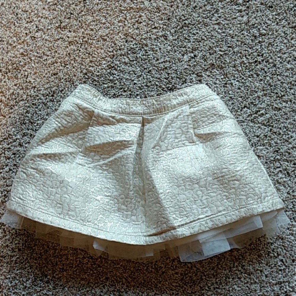 Gymboree girls 2T sparkly gold A-line skirt